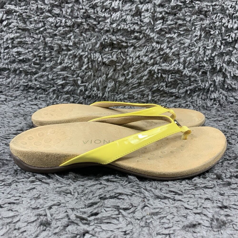VIONIC Mona Yellow Thong Sandal Orthotic Comfort Flip Flop Women's Size 7 - Picture 4 of 8